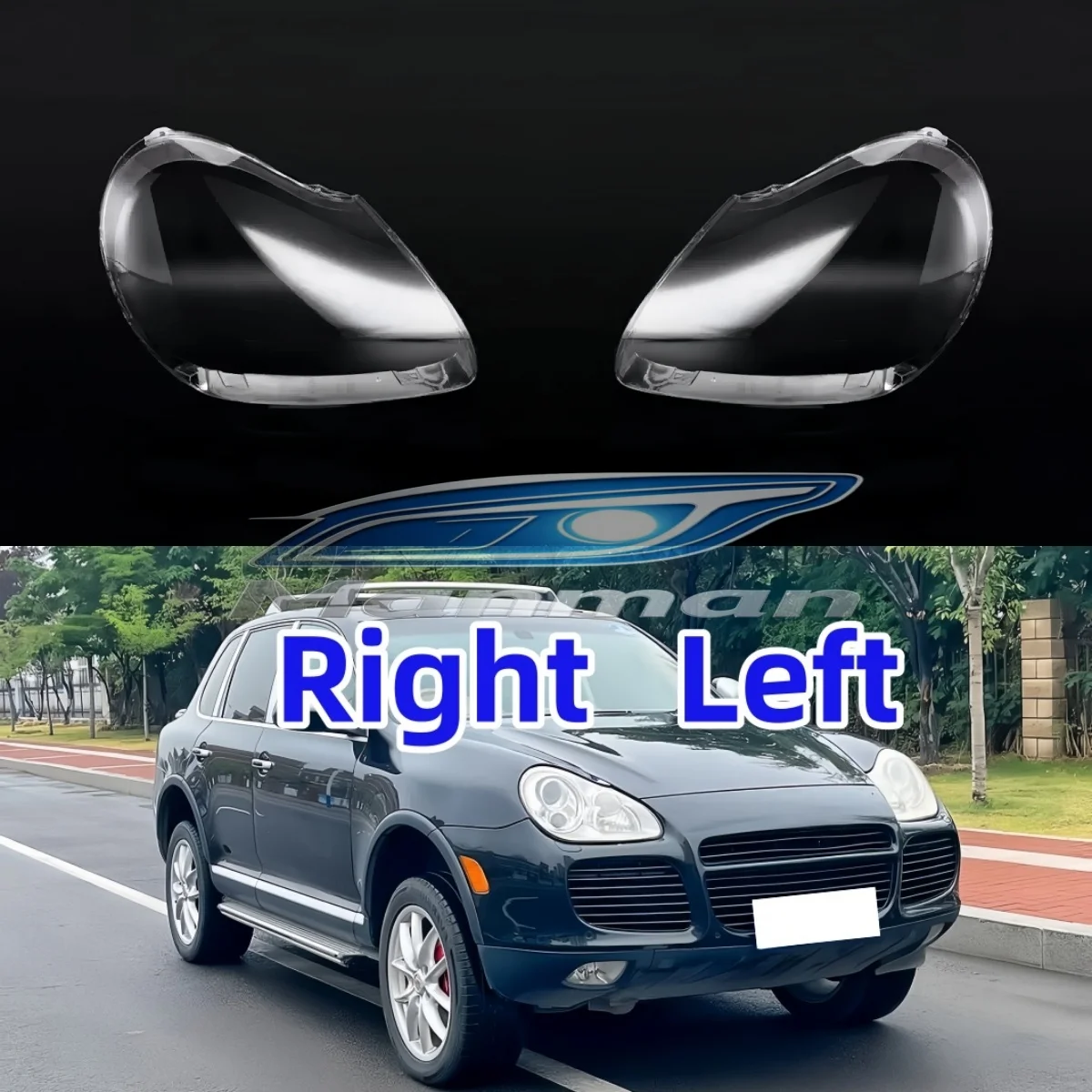For Porsche Cayenne 2005 2006 Car Accessories Headlamp Cover Transparent Lampshade Headlight Shell Lens Plexiglass