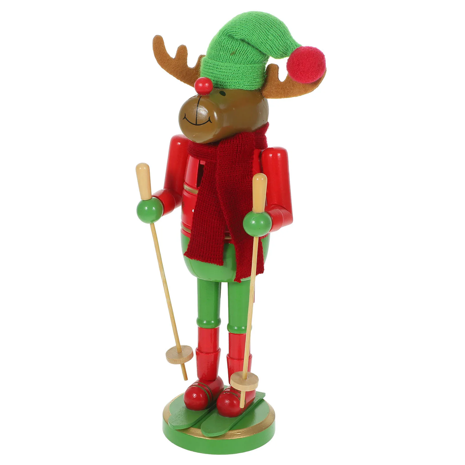 

Classic Christmas Nutcracker Puppet Wood Cloth Material Decor for Desktop Fireplace Xmas Home Decoration Nutcrackers