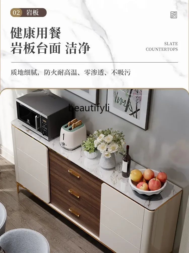 Light Luxury Sideboard Cabinet Modern Minimalist Kitchen Restaurant Storage Cabinet Cupboard  Storage Tea Cabinet