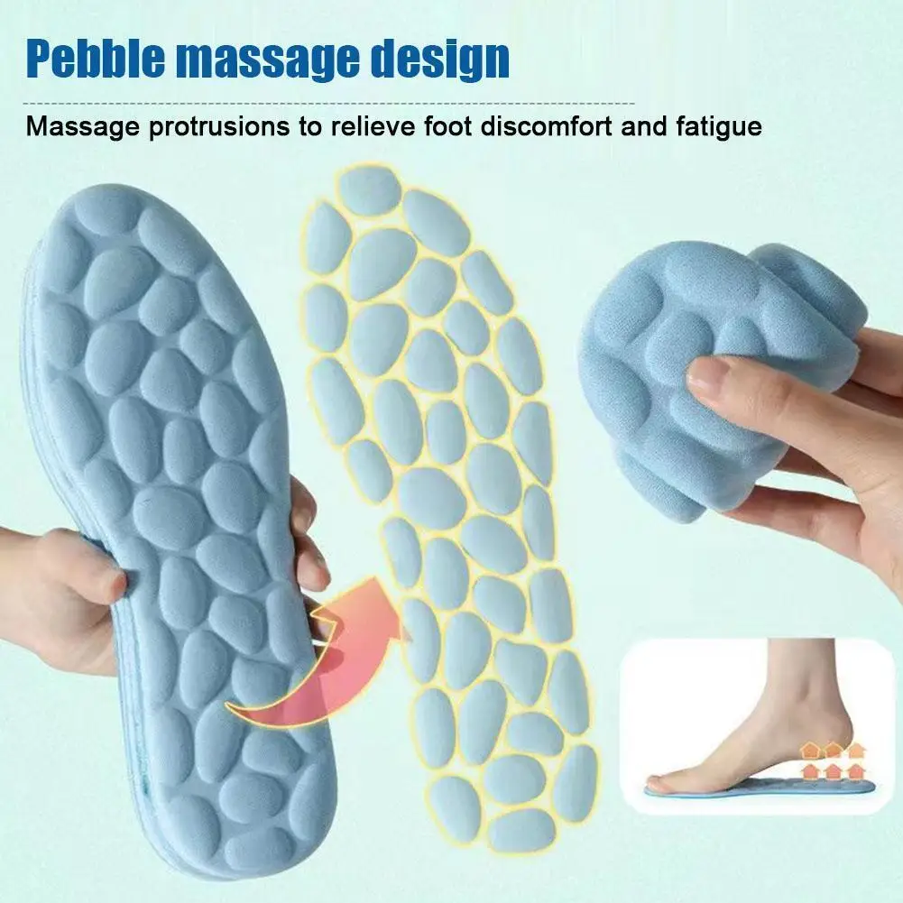 Palmilhas de Massagem Ortopédica Memory Foam para Sapatos, Calçados Esportivos Femininos e Masculinos