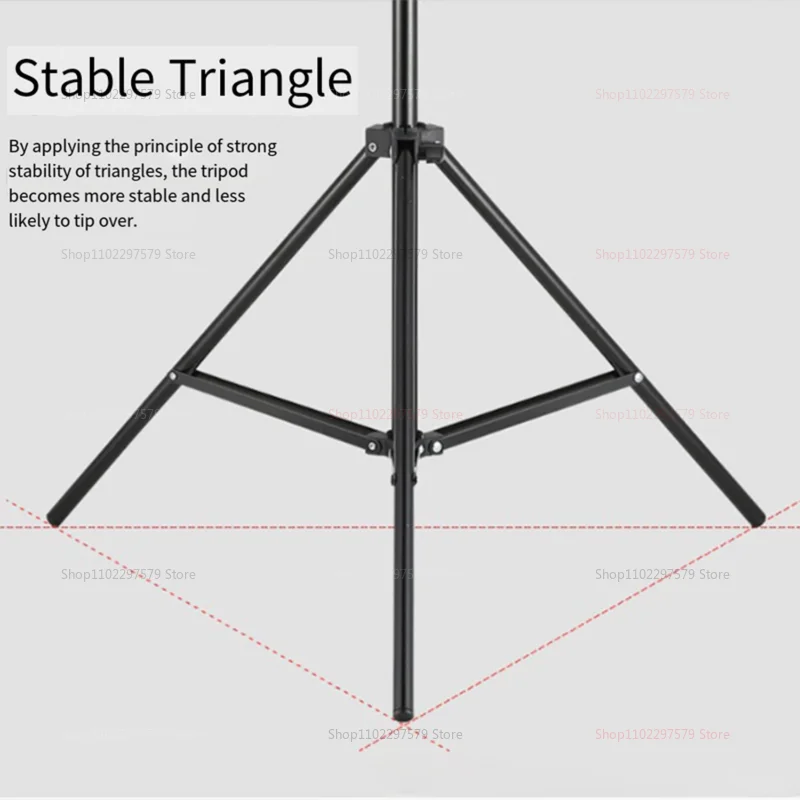 حامل مصباح التصوير الفوتوغرافي، حامل ثلاثي القوائم لغرفة البث المباشر من الفولاذ المقاوم للصدأ معزز بفلاش كبير الحجم يملأ الضوء المباشر