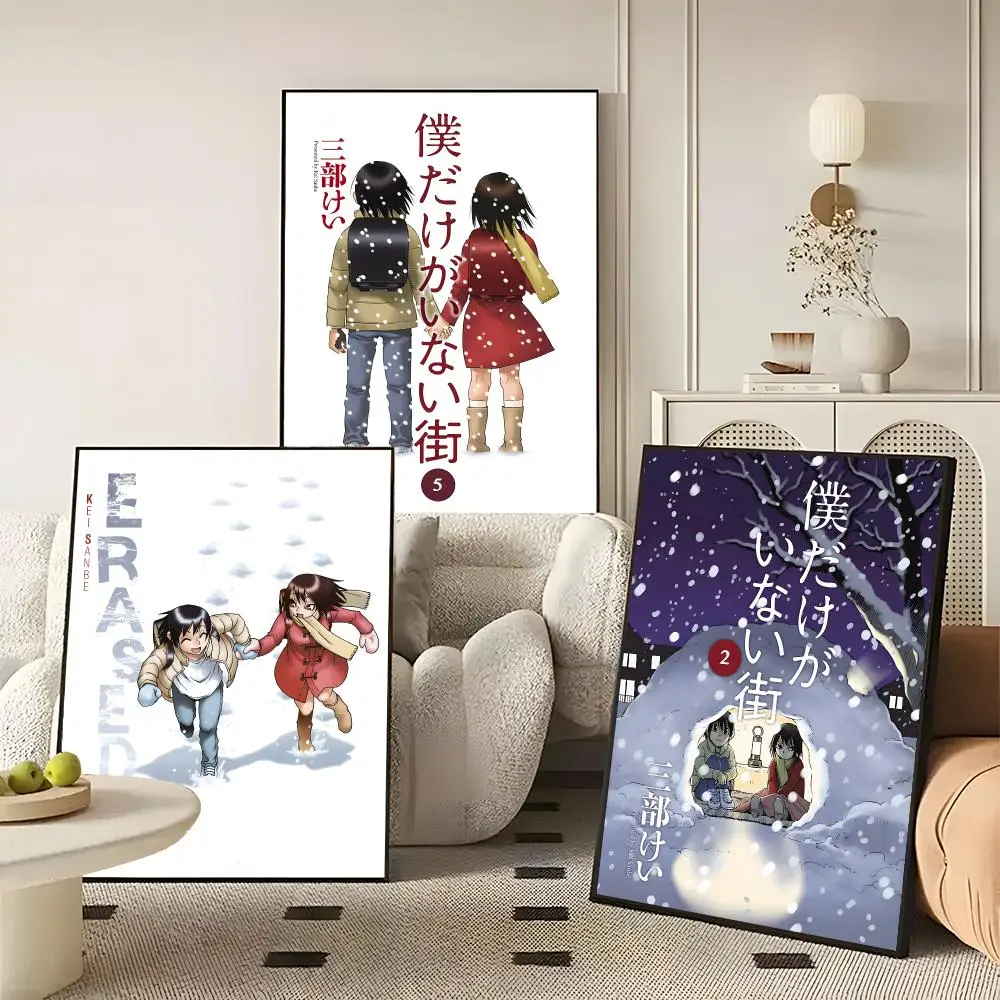 Anime Erased  Character Print Japanese Graphic Streaming Film Style Wall Artwork Bedroom Decor Poster