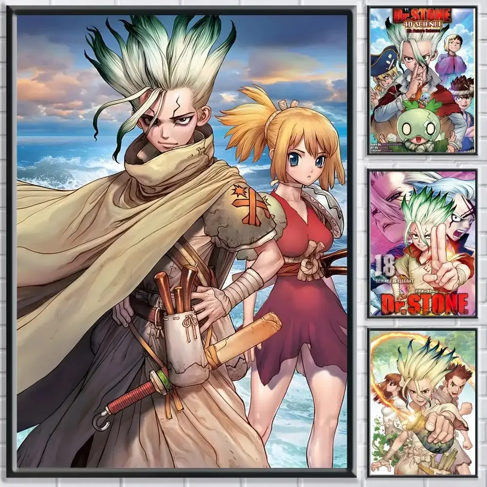 Anime D-Dr S-stoneS Poster HD  Waterproof Ideal for Home Off
