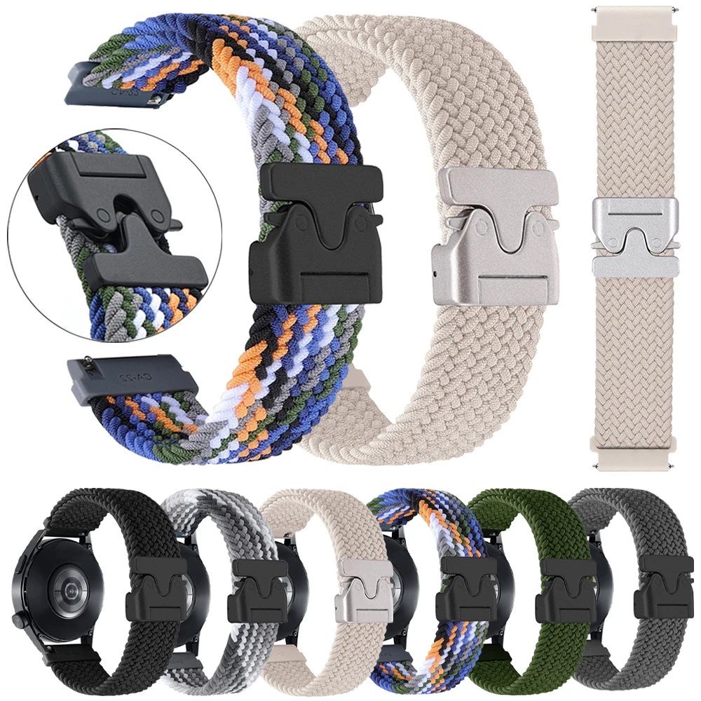 1pcs Watch Strap For Amazfit BALANCE/GTR 4 2 3Pro Band For Amazfit GTS 3 2e GTS4/2 mini Bip Strap Nylon Elastic Braided Bracelet
