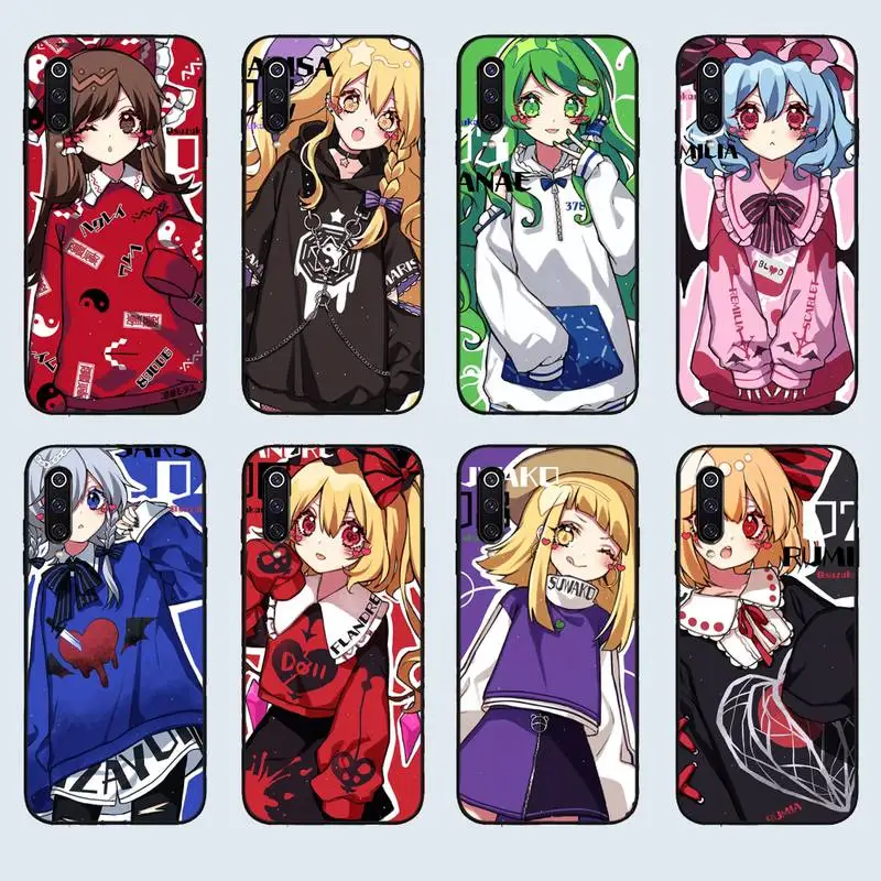 Touhou Project Cartoon Phone Case For Xiaomi Redmi Note 11 10 9 8 6 Pro 10T 9S 8T 7 5A 5 4 Silicone Funda Shell Cover Cellphones