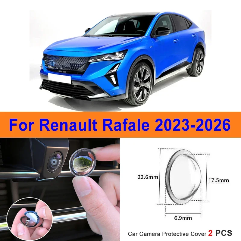 

360 Reverse Image Car Camera Cover Anti-Scratch PC Lens Protector Stickers For Renault Rafale 2023-2026 2Pcs