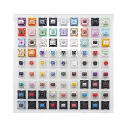 81 switch switches tester with acrylic base blank keycaps for mechanical keyboard cherry kailh gateron outemu ice greetech box