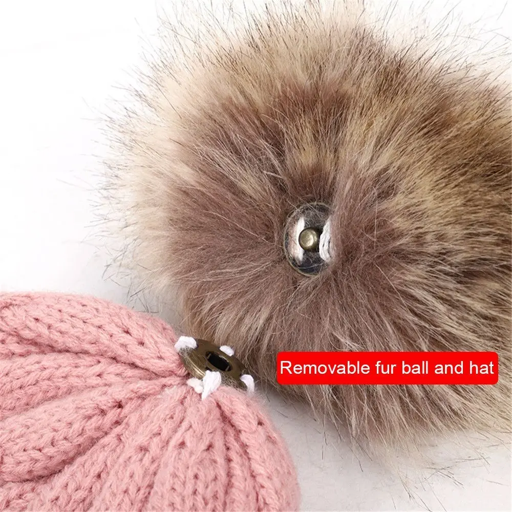 الشتاء الرقبة أدفأ فتاة بوي قبعات التزلج قبعة صغيرة وشاح قبعة متماسكة وشاح الأطفال #4