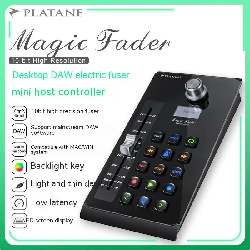 

New Platane Magic Fader Desktop DAW Electric Pusher MIDI Controller mini