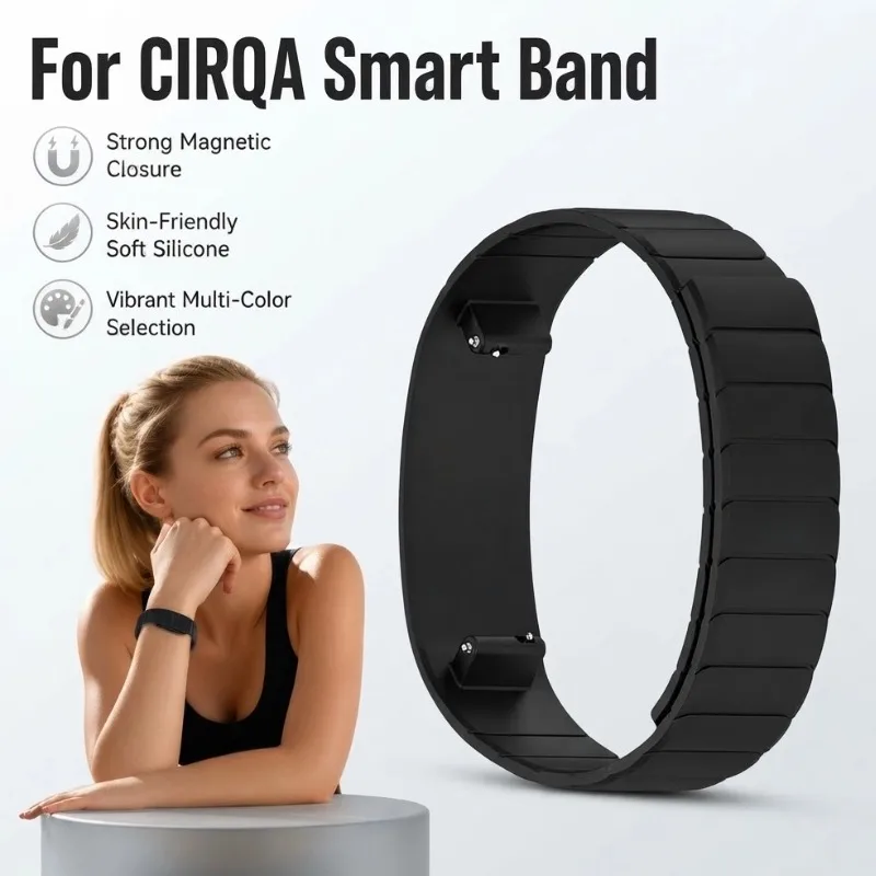 For Garmin CIRQA Smart Band Magnetic Silicone Strap Soft Replacement Bracelet Wristband Belt Sport Watch Band Loop Accessories