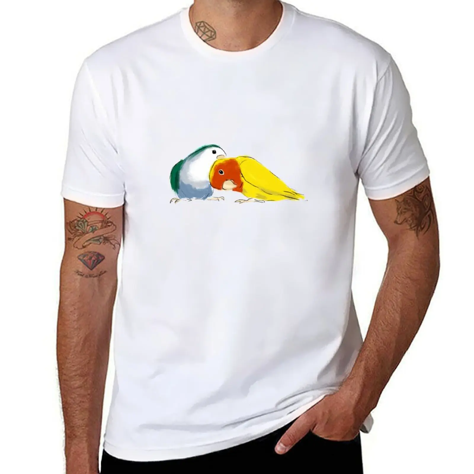 

Lovebirds T-Shirt graphic t shirts for man man t shirts cotton t shirt man casual T-shirt