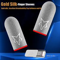 Sarafox V10 Golden Silk Fiber Fabric Gaming Finger Sleeve Non-Slip High-sensitivity for Mobile Gaming PUBG