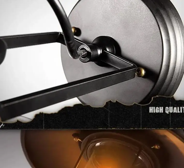 

American Wall Lamps Loft Industrial Vintage Loft Bedside Wall Light Edison Bulb Wall Lamp for Bar Cafe