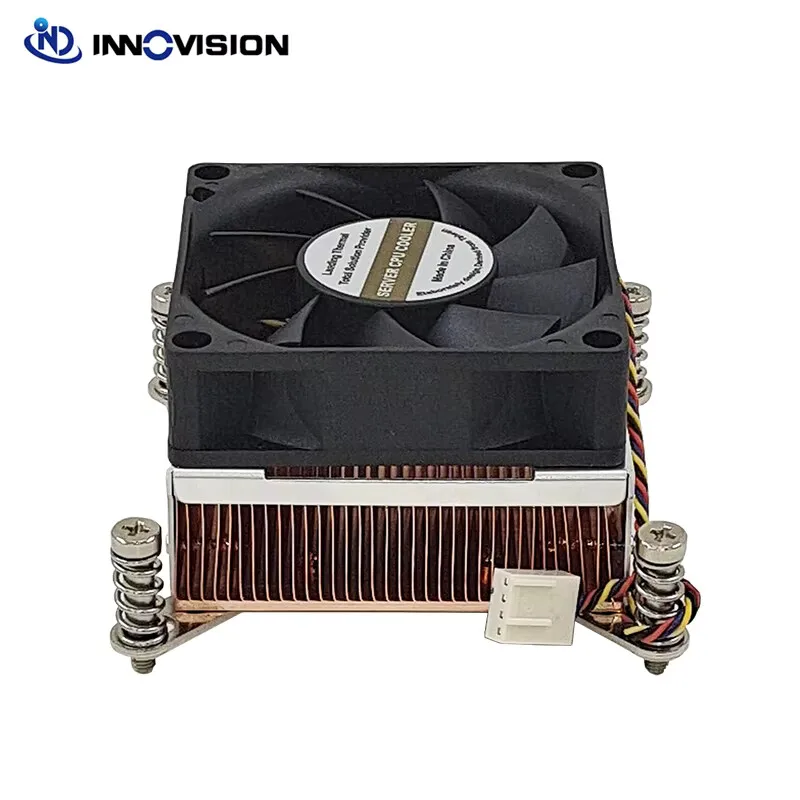 2u Square LGA2011 Copper Heatsink Intel Xeon E5-1600 E5-2600 E5-4600 Series Cpu Cooler Radiator With 7020MM Double Ball Fan