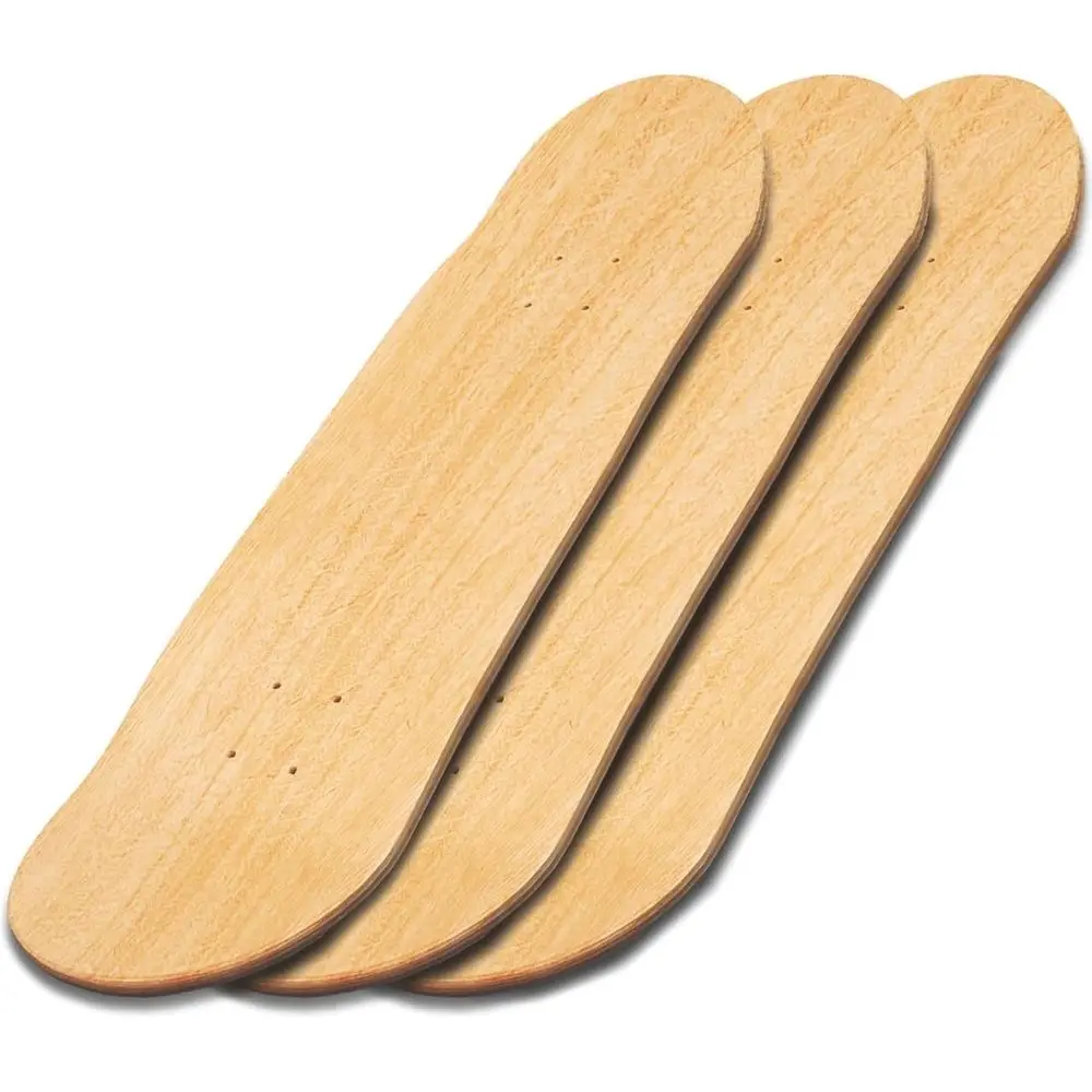 

7-Layer Maple Double-Tail Skateboard Decks, 8x31 inches, Blank for Custom Painting or Wall Art