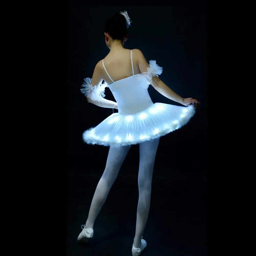 Professional Ballet Tutus LED Dance Clothes Swan Lake Adult Ballet Tutu Skirt Women Ballerina Dress For Girls Party