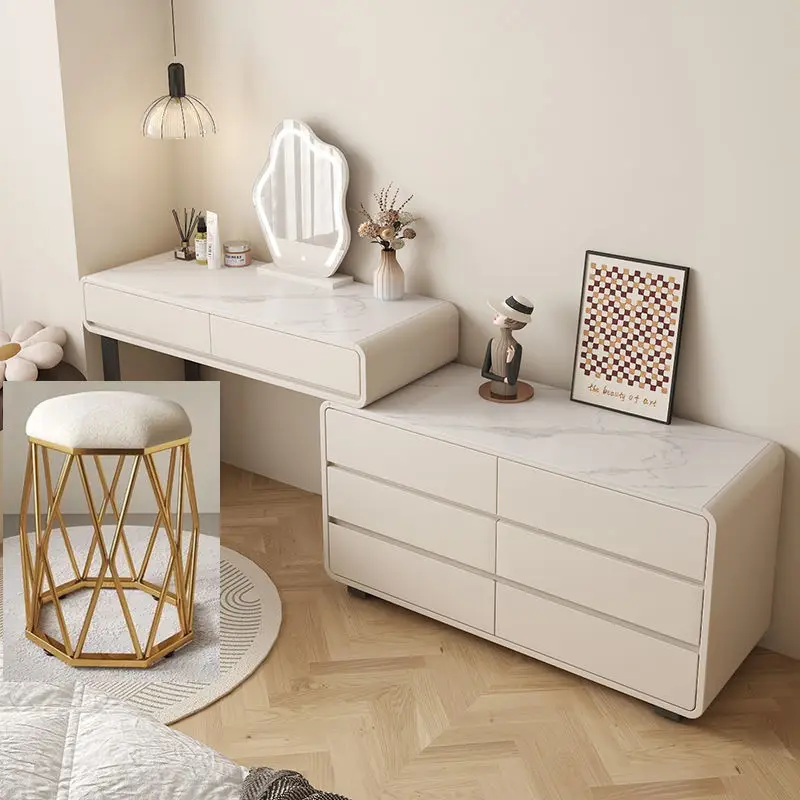 ไม้เนื้อแข็ง, อพาร์ทเมนต์ขนาดเล็ก, ห้องนอน, โต๊ะเครื่องแป้ง, ทันสมัย, เรียบง่าย, ระดับไฮเอนด์, หินชนวน, หรูหราเบาๆ