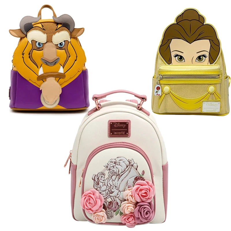 10 styles Loungefly Beauty and The Beast Floral Sketch Mini Backpack