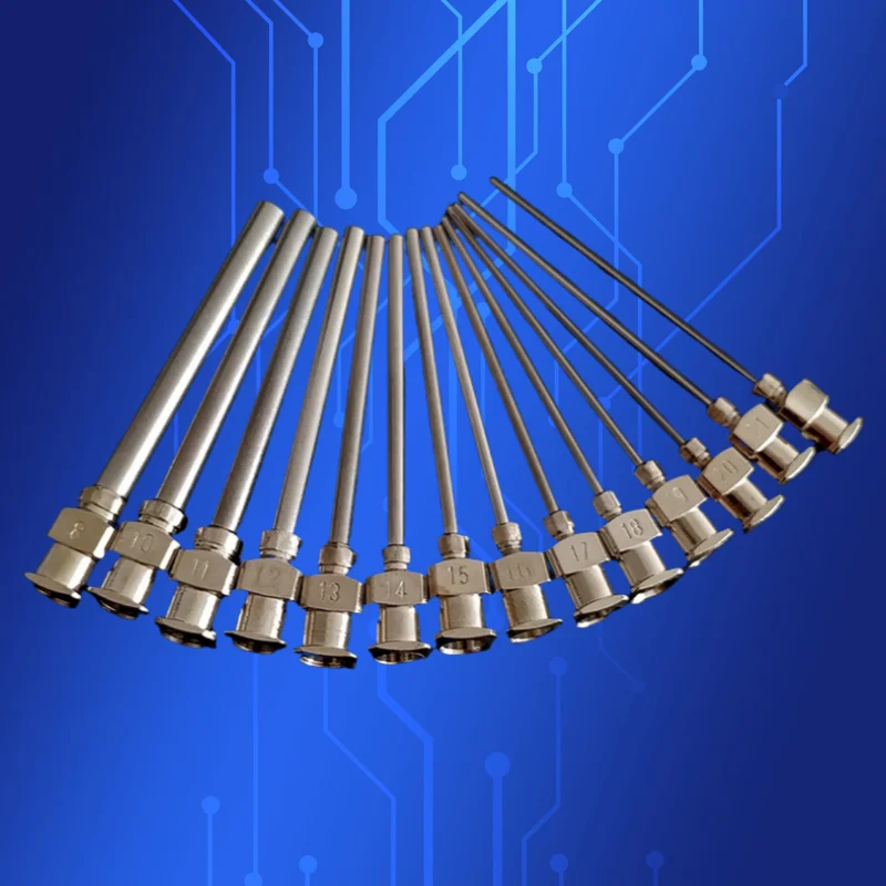 Free Shipping 12 Pcs 8 - 30G All Metal Stainless Steel Liquid Adhesive Glue Dispensing Syringe Blunt Needle Tube Length 75mm