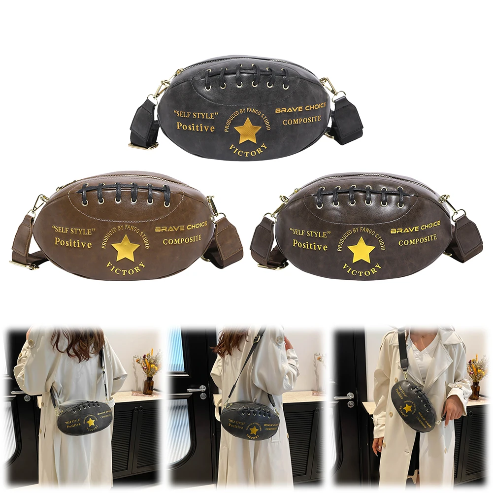 

Женская стильная сумка через плечо из искусственной кожи для регби с регулируемым ремешком, модная сумка на плечо, большая вместительная новинка, кошелек, повседневный клатч