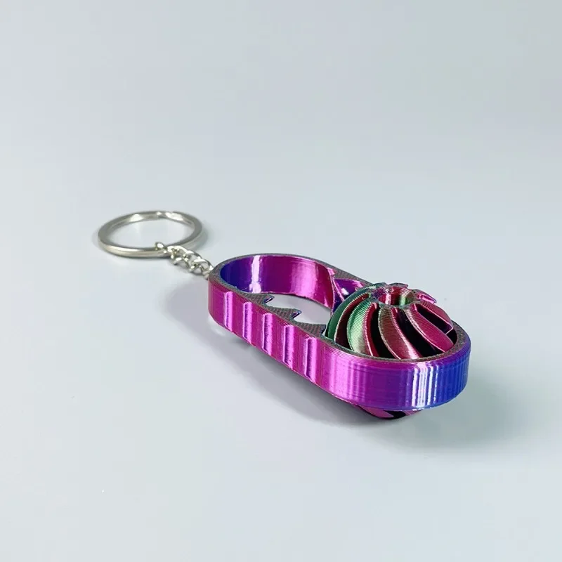 3D Printed Decompression Fidget Spinner Two-Color Vortex Toy Spiral Three-Dimensional Structure Ornament for Stress Relief