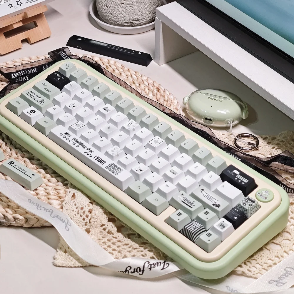 140 Keys Virtual Lover Keycaps Cherry Profile Dye Sublimation PBT Keycap For MX Keyboard 2.25u 2.75u Split Space ISO Enter