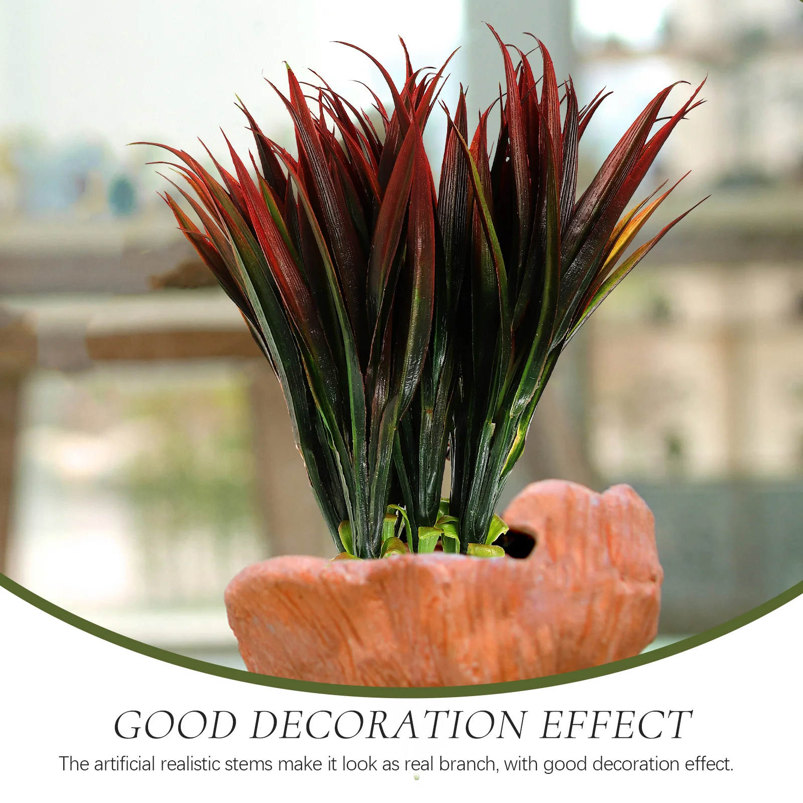 

6Pcs Artificial Plants Red Fake Outdoor Greenery Plastic Shrubs For Garden Decor Faux Floral Arrangement Simulation Flowers
