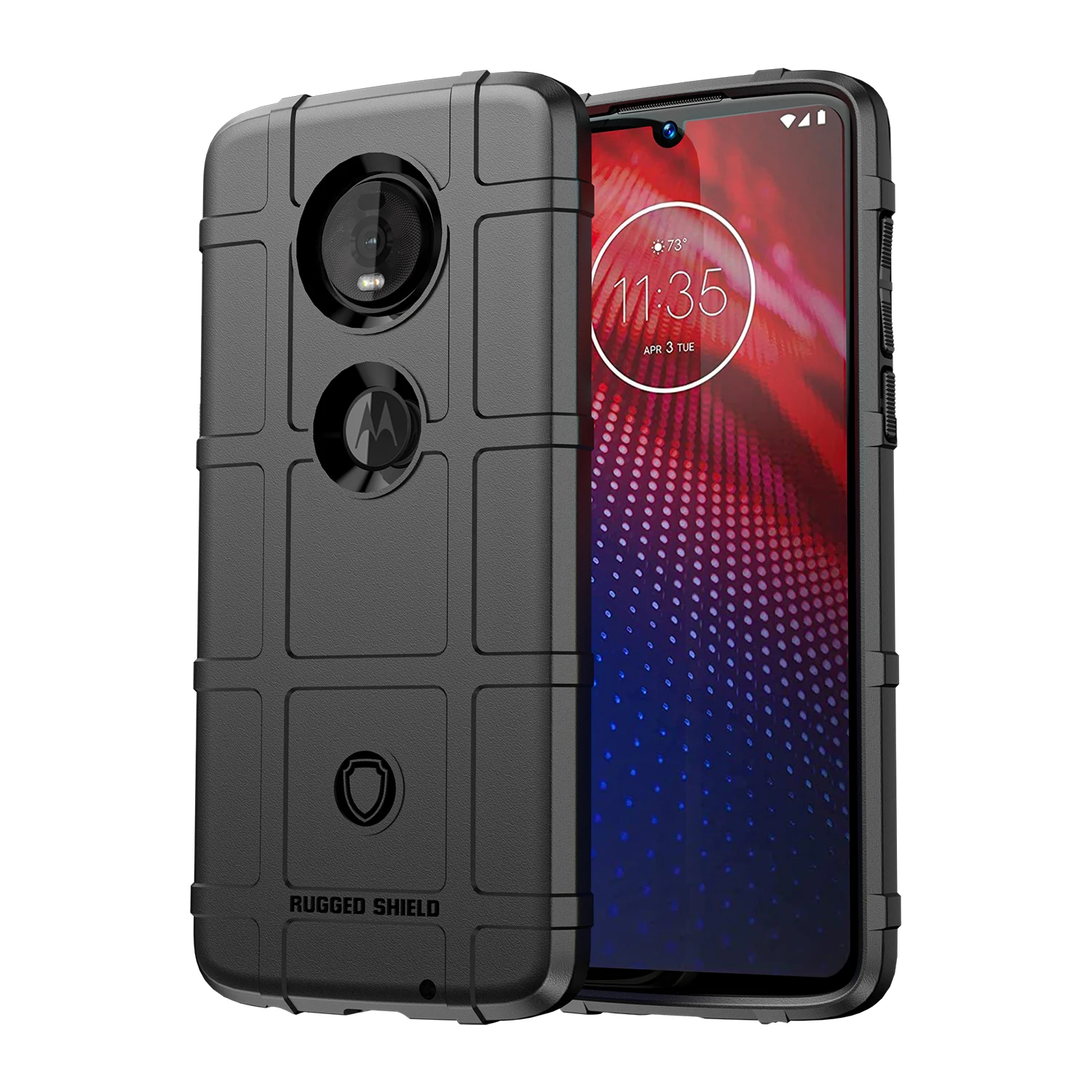 For Motorola Z4 Play moto z4 plus z4+ Silicone Shield Case Armor Heavy Back Cover for moto z4plus Shockproof Rubber Matte Cases