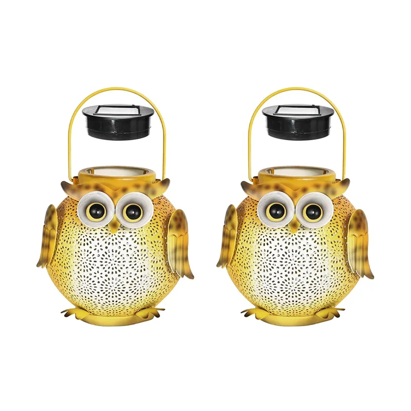 AA01-Iron Art Solar Owl Ground Light Crafts Garden Lawn Outdoor Garden Decorative Lamp LED Solar Light Hanging Landscape