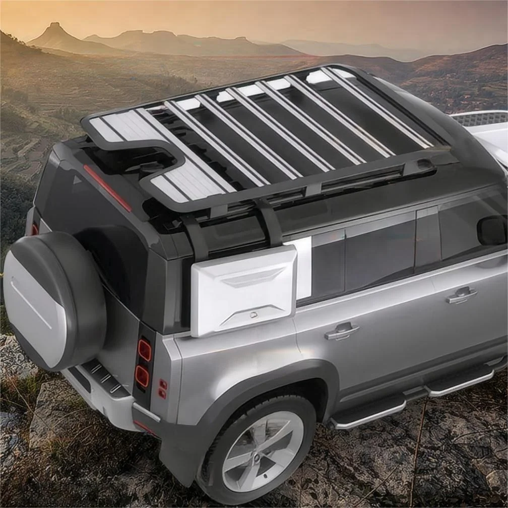

Defender 90 110 Aluminum 4x4 Car Parts Accessories Rooftop Cargo Basket Off Road Roof Rack