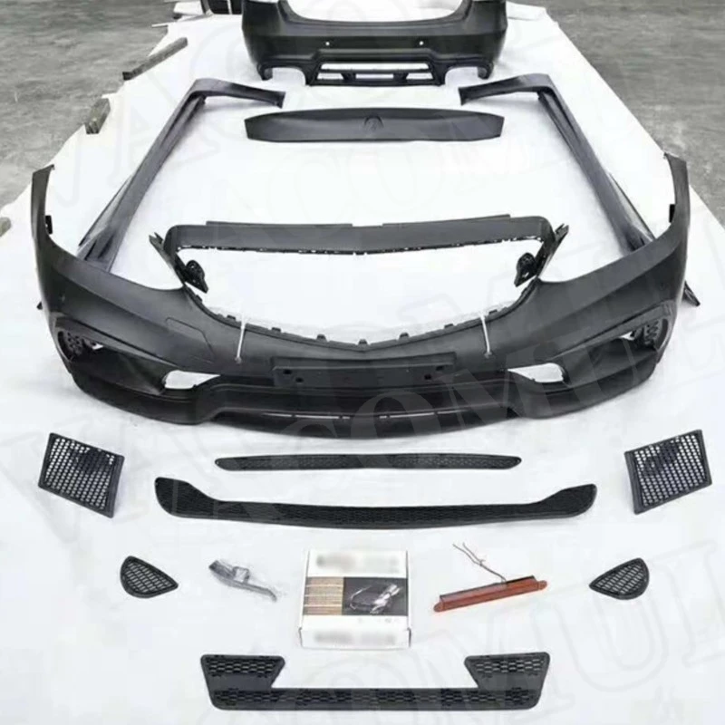 

PP Material Wide Body Kits Front Rear Bumper lip Spoiler for Mercedes Benz E Class