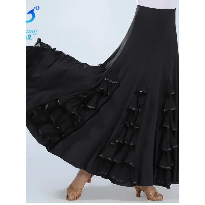 Modern Dance Competition Skirt Social Dance Square Dance Ballroom Dancing New Style Skirt Big Swing Practice Long Skirt