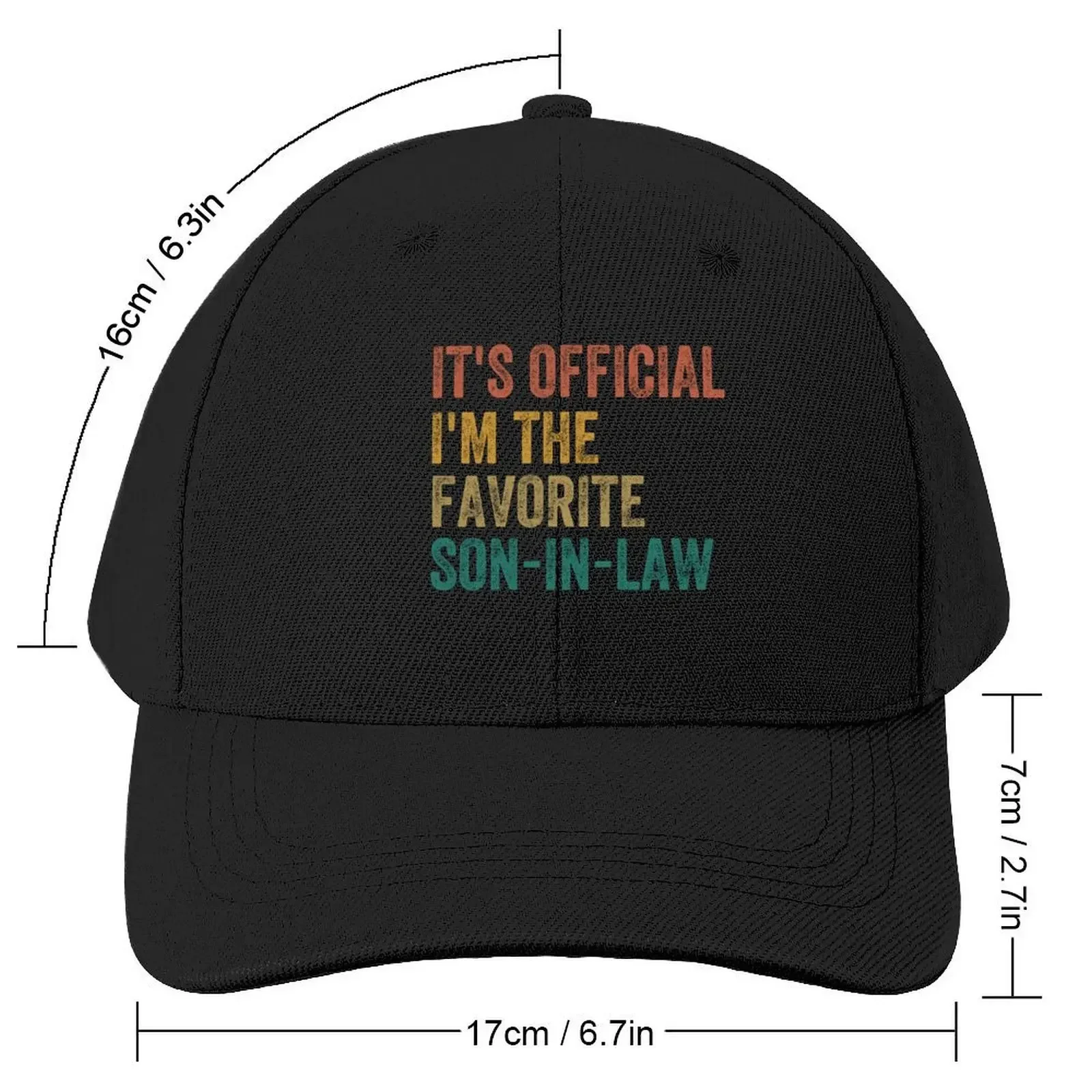 It's Official I'm The Favorite Son In Law Baseball Cap Fashion Beach Streetwear Luxury Cap Women Caps Men's