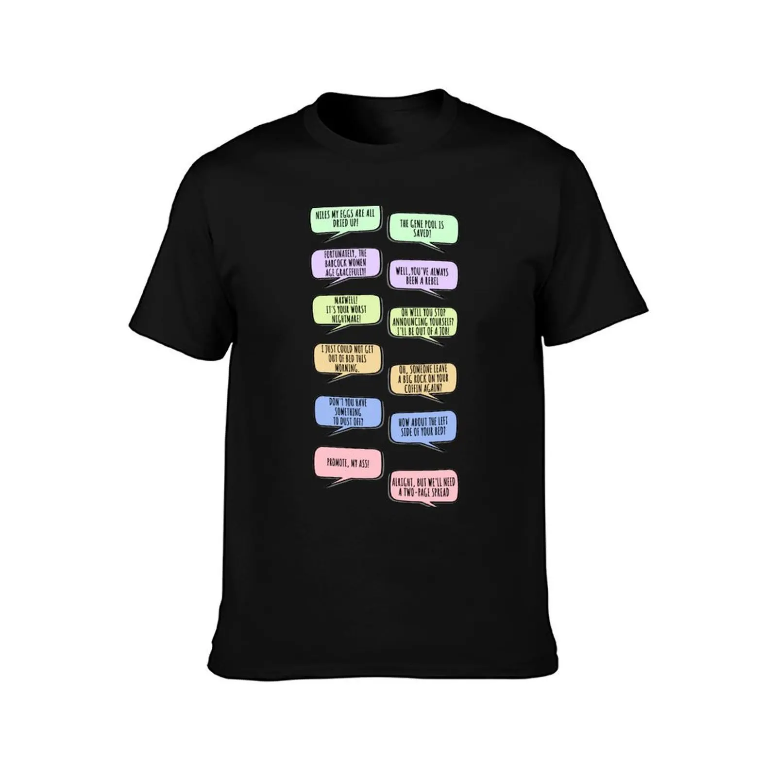 The best Niles-C.C. insults T-Shirt, Summer Casual Cotton Tee, Oversized Streetwear Tops, Vintage Graphic Print, 100% Cotton