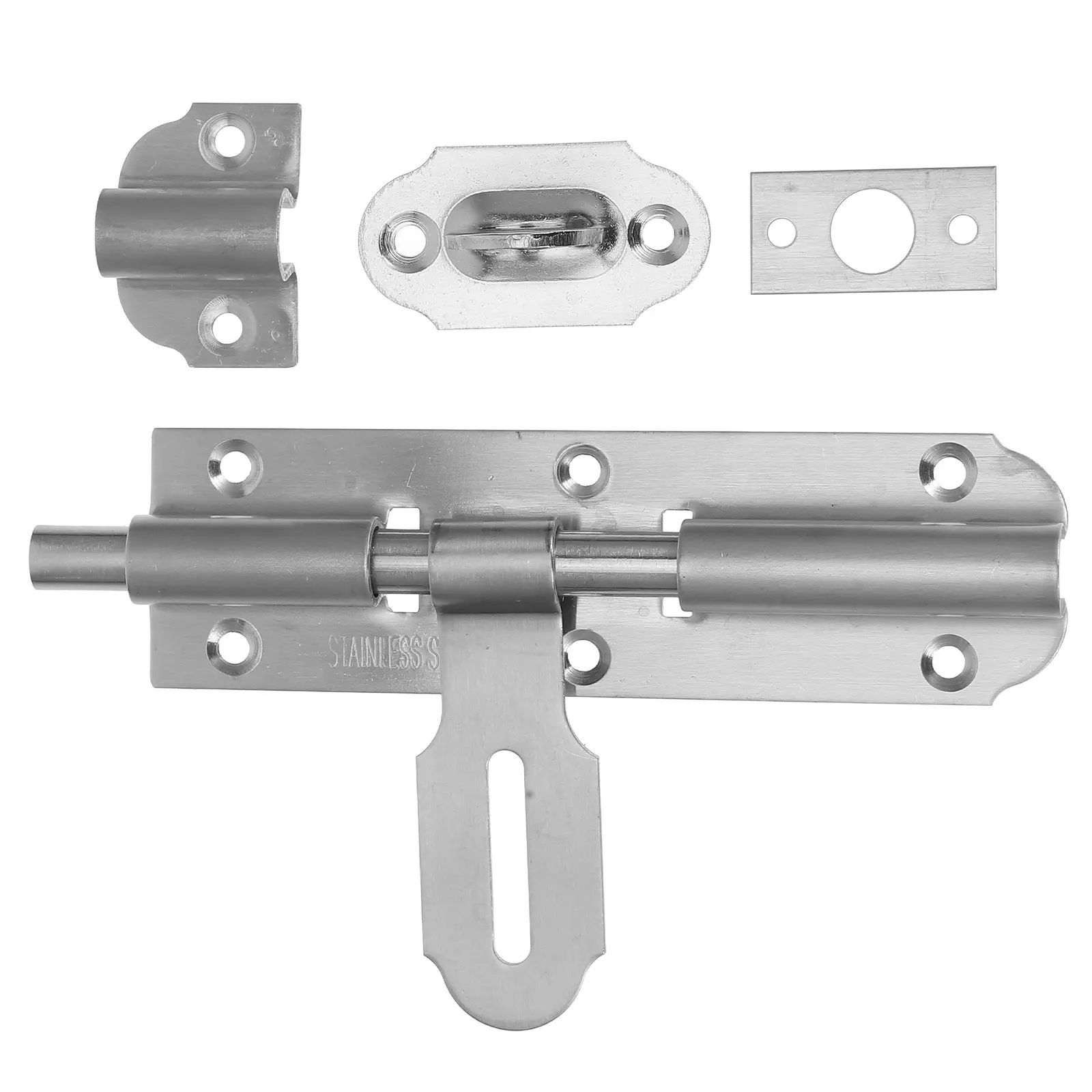 Exquisite Stainless Steel Barrel Bolt Latch Slide Lock Heavy Duty for Interior Exterior Doors Windows Bathrooms Barn Garage
