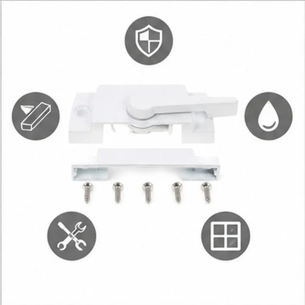 4Pcs Sliding Window Sash Locks Thickened Zinc Alloy Cam Action Lock for Home Office Security Proof Sliding Window Locks