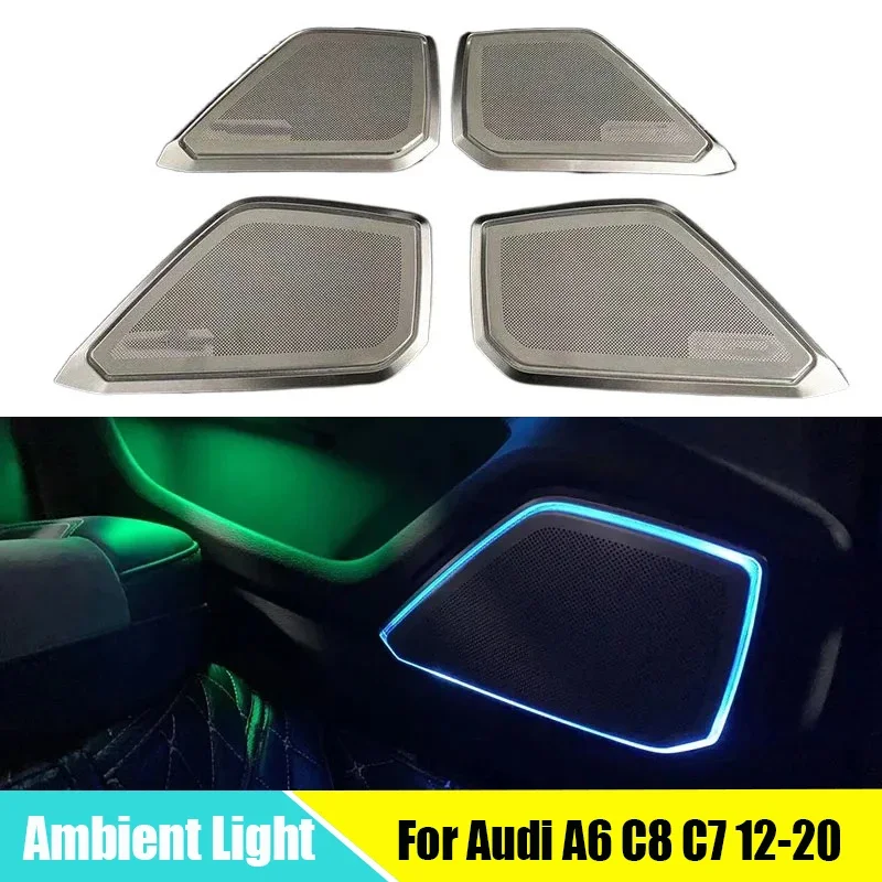 

LED Ambient Light For Audi A6 C8 C7 2012-2020 Interior Atmosphere Light Door Panel Illuminate Speaker Cover