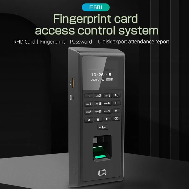 Fingerprint Time Attendance Machine RFID 125KHZ For Smart Door Access Control System Kit Standalone Keypad 1000 Users