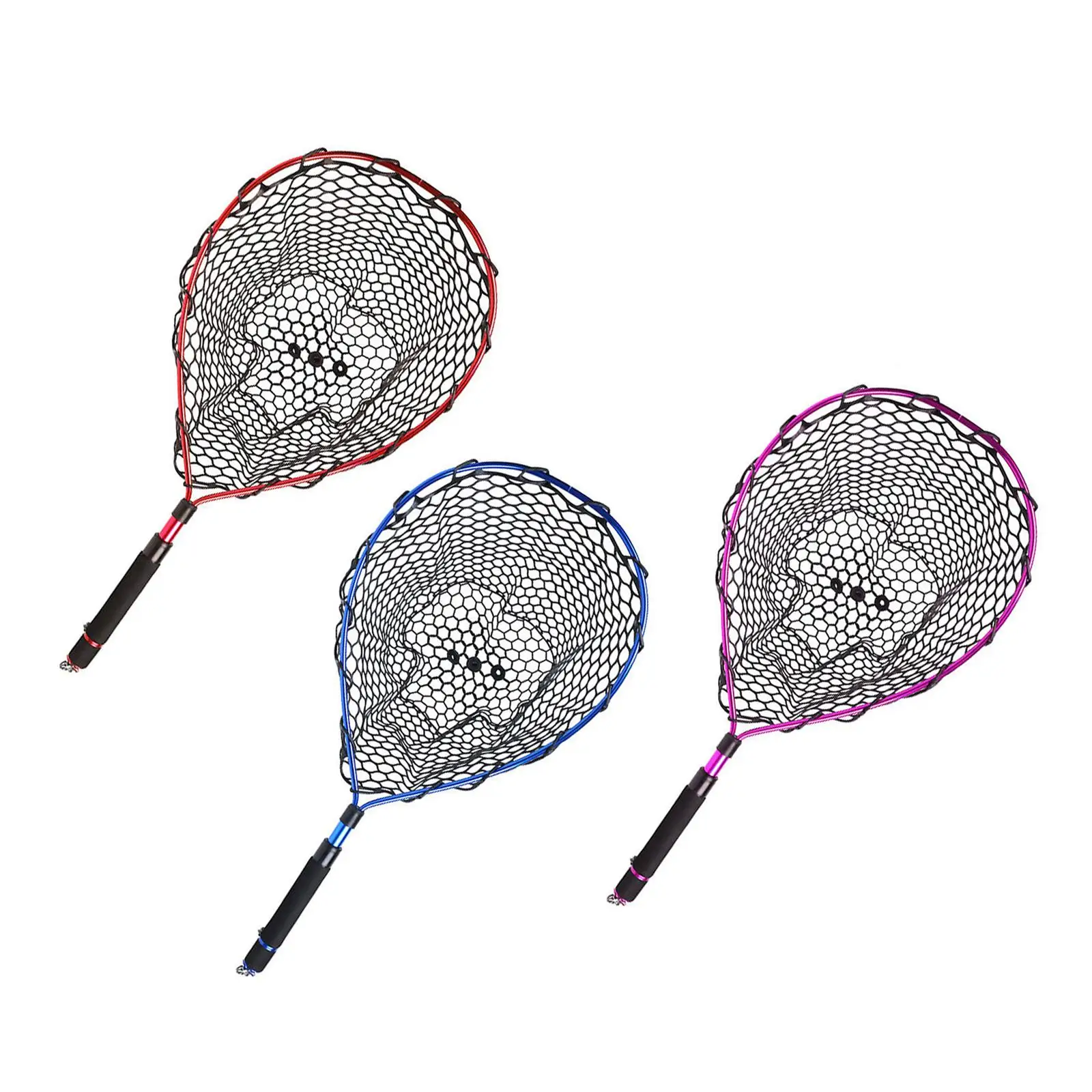 Landing Net Extendable Salt Freshwater Fishing Net for Bass Crabs Trout