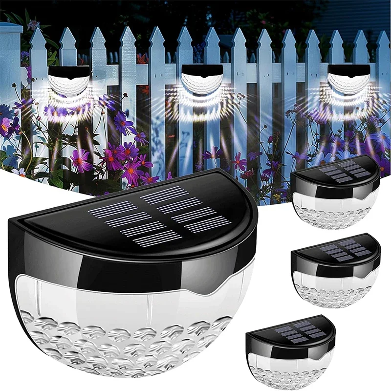 Nice 6Pack LED Solar Light Outdoor Wall Lamps Energy Garden Lamps Waterproof Solar Fence Lamp Christmas Decoration Festoon Led L
