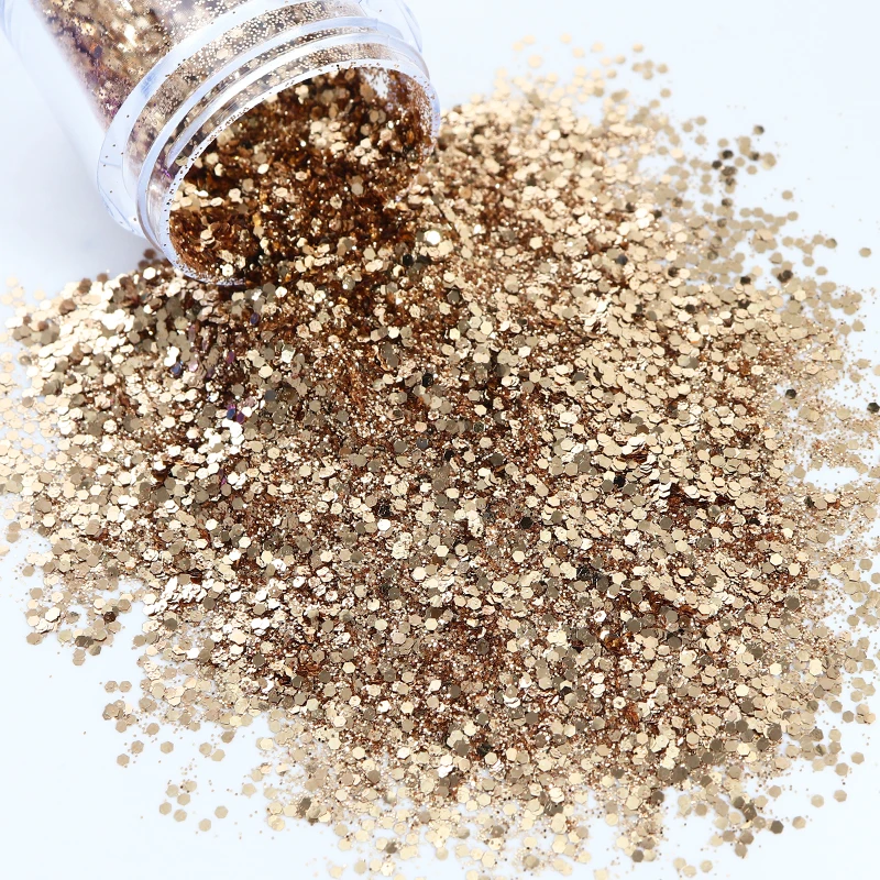 Autumn DIY Resin Pigment Powder Hexagons Chunky Glitter Gold Silver Epoxy Resin Accessories Silicone Mold Filler Resin Sequins