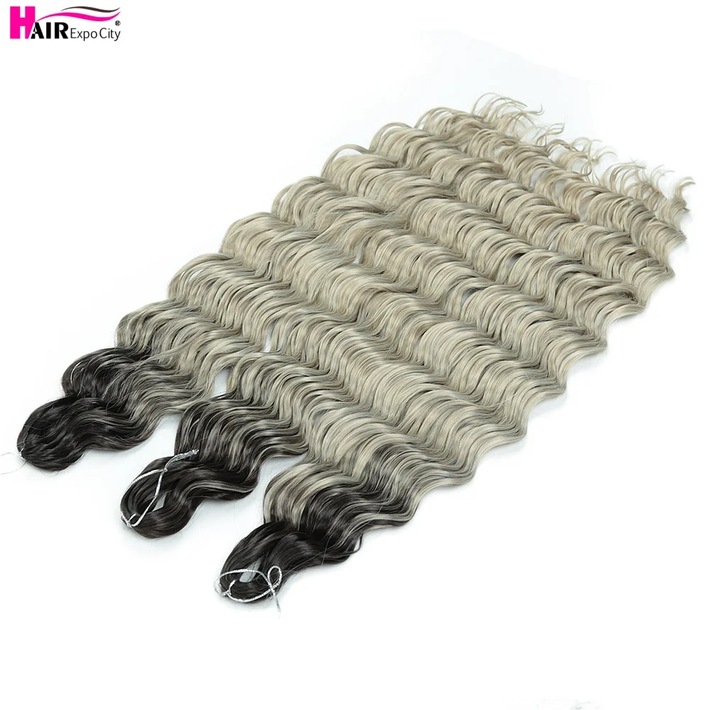 

Anna Hair 24 inch Loose Deep Wave Synthetic Crochet Hair Ombre Brown Blonde Curly Twist Braiding Hair Extension Hair Expo City