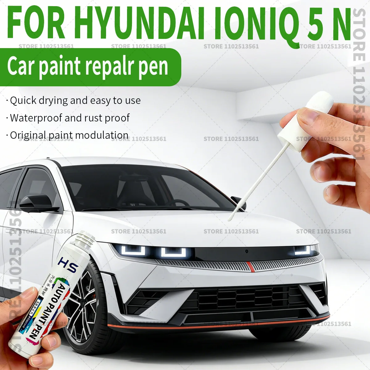 For Hyundai IONIQ 5 N Car Paint Repair Pen Restores Original Factory Paint Finish Phantom Black Gray White Performance Blue Gold