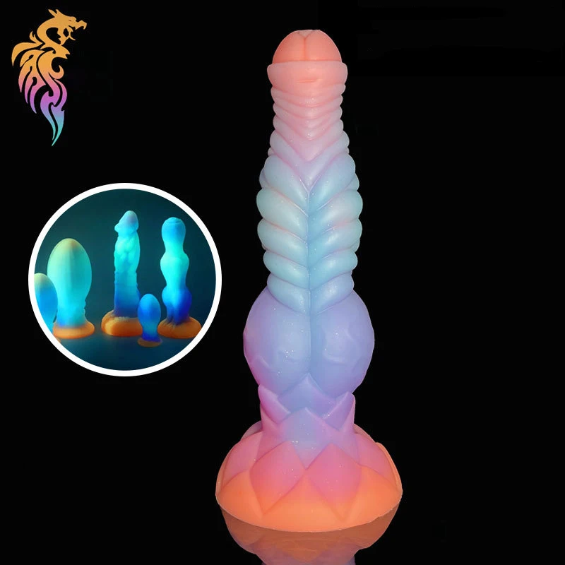 Factory Sales Anal Luminous Dildo Sex Toys For Women Huge Penis Dick Animal/Monster Horse Dildos Anal Plug Buttplug Adult 18+