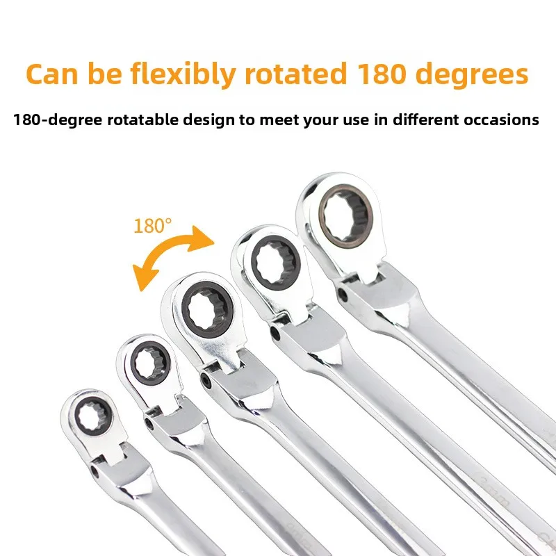 

Набор из 6 удлиненных складных двусторонних трещоточных ключей с двусторонними торцевыми головками Torx, быстросъемный ключ для авторемонта, специальный инструмент