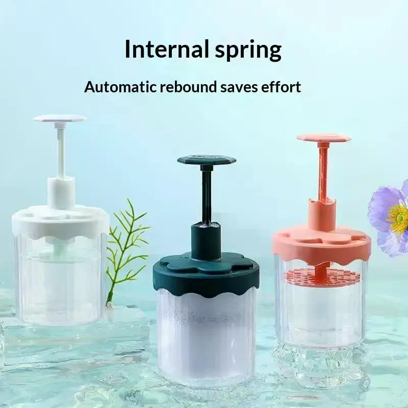 Reusable Foaming Bottle Face Wash Compact Durable Facial Cleansing Foam Maker Clear Bottle Portable Bubble Maker Skincare Bubble