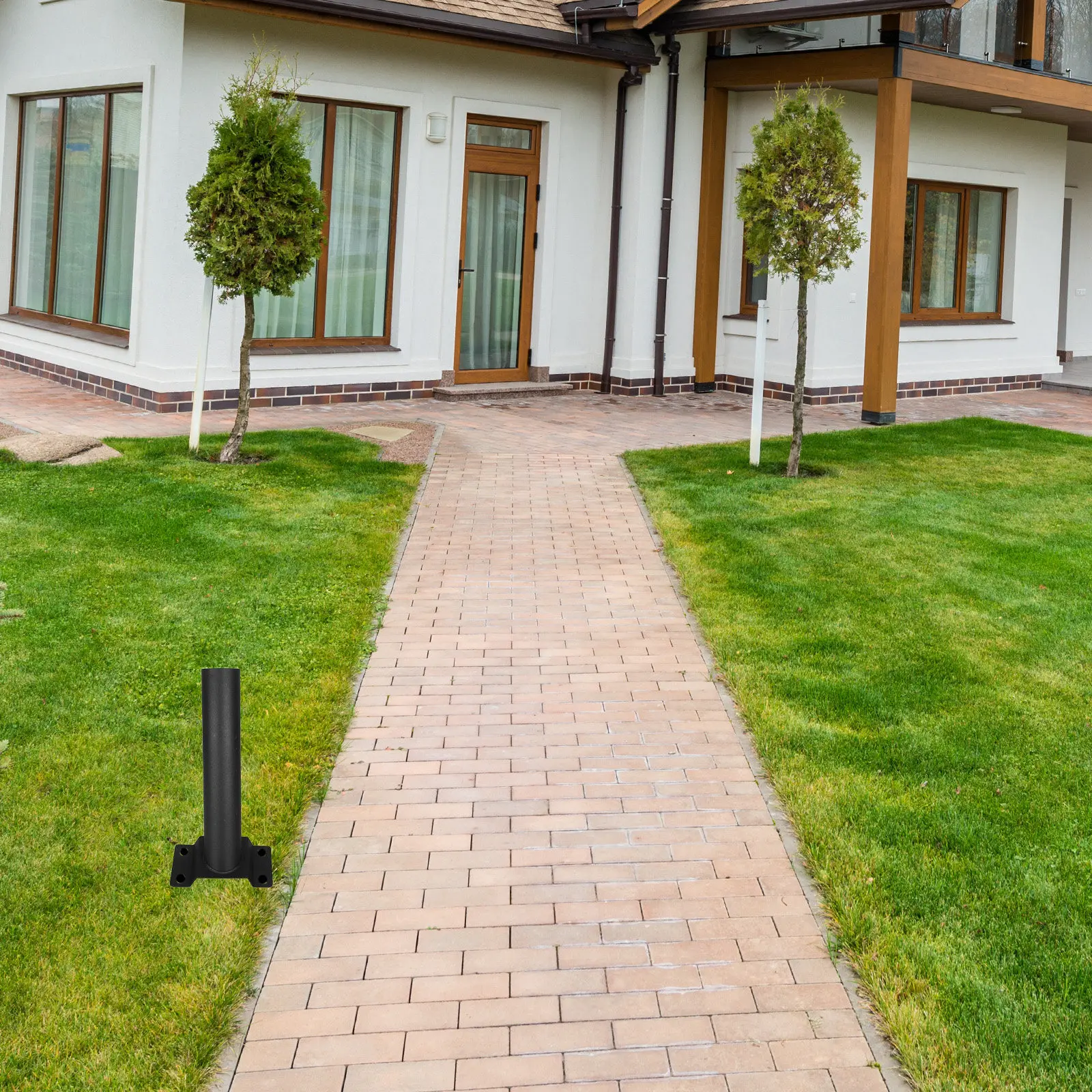 Solar Powered Street Light Bracket Made of Robust Steel for Exterior Light Mounting Outdoor Lighting Coverage Expansion Tool