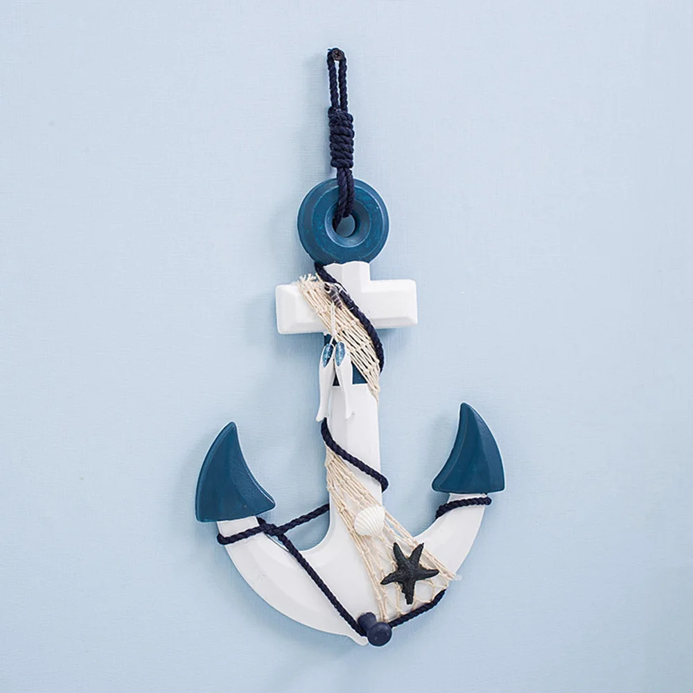 Wooden Anchors Wall Decor Anchor Door Hanging Ornament For Home Bar Coffee Shop Decor
