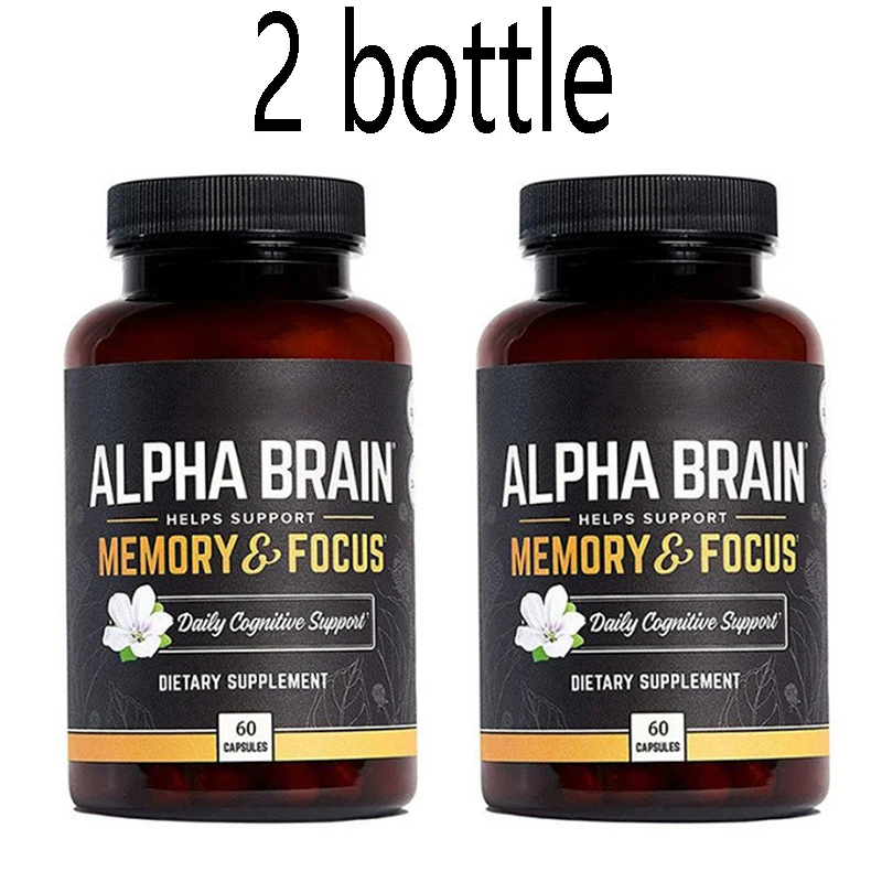 

2 bottles of Alpha GPC capsules promote brain development and supplement dietary fiber health food