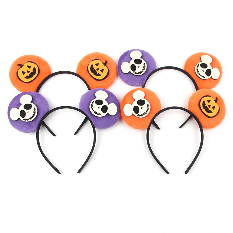 1 Stück Halloween-Haarbänder mit lustigem Cartoon-Muster, Mausohren-Stirnband, geeignet für Festival-Partys, Geschenke, Haar-Accessoire für Jungen und Mädchen